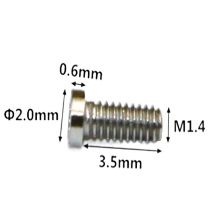 Microvite miniaturizzata a 6 lobi M1.4 ad alta precisione per orologi