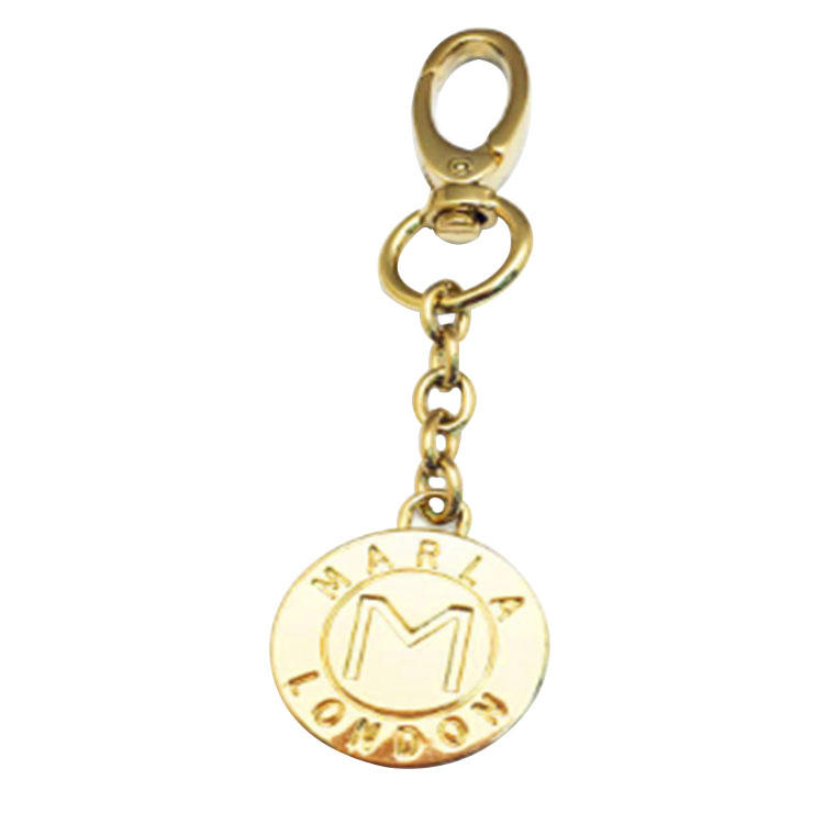 Nuova catena di logo della borsa del piatto del logo della borsa del metallo di colore dorato di design
