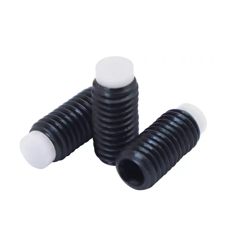 Vite di fissaggio con punta in nylon ossido nero in acciaio inossidabile m4 di vendita calda