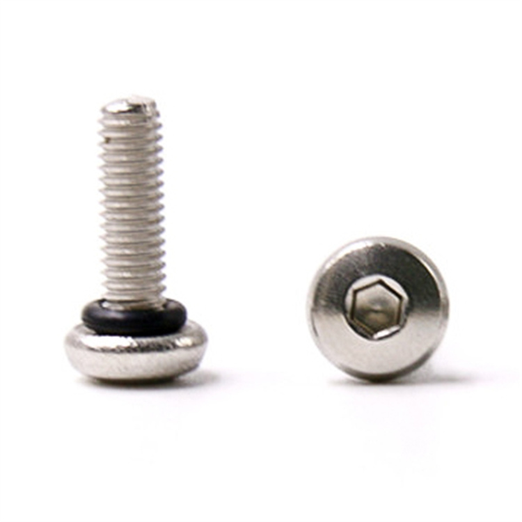 o-ring per vite a esagono incassato con testa a bottone m3 in acciaio inossidabile di nuovo design