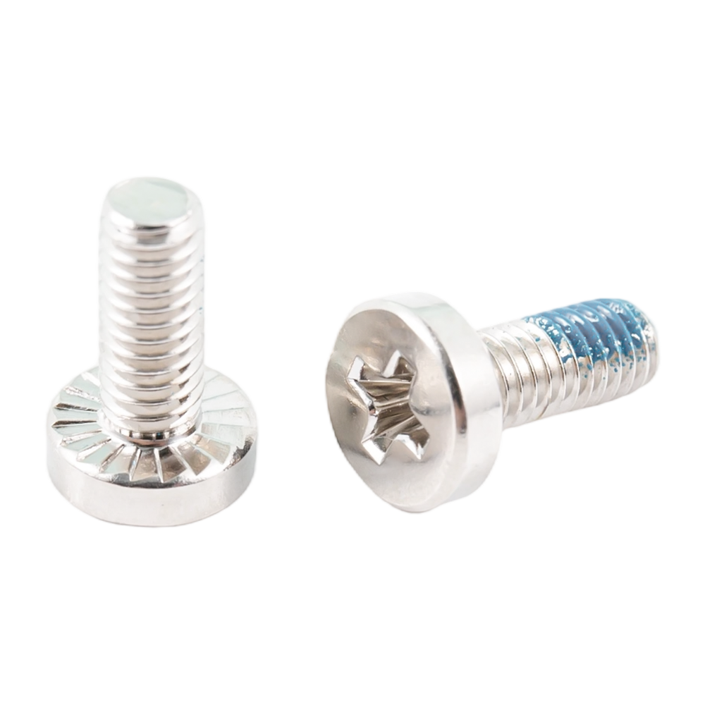 Viti in acciaio inox a testa piatta tutto filetto con toppa in nylon