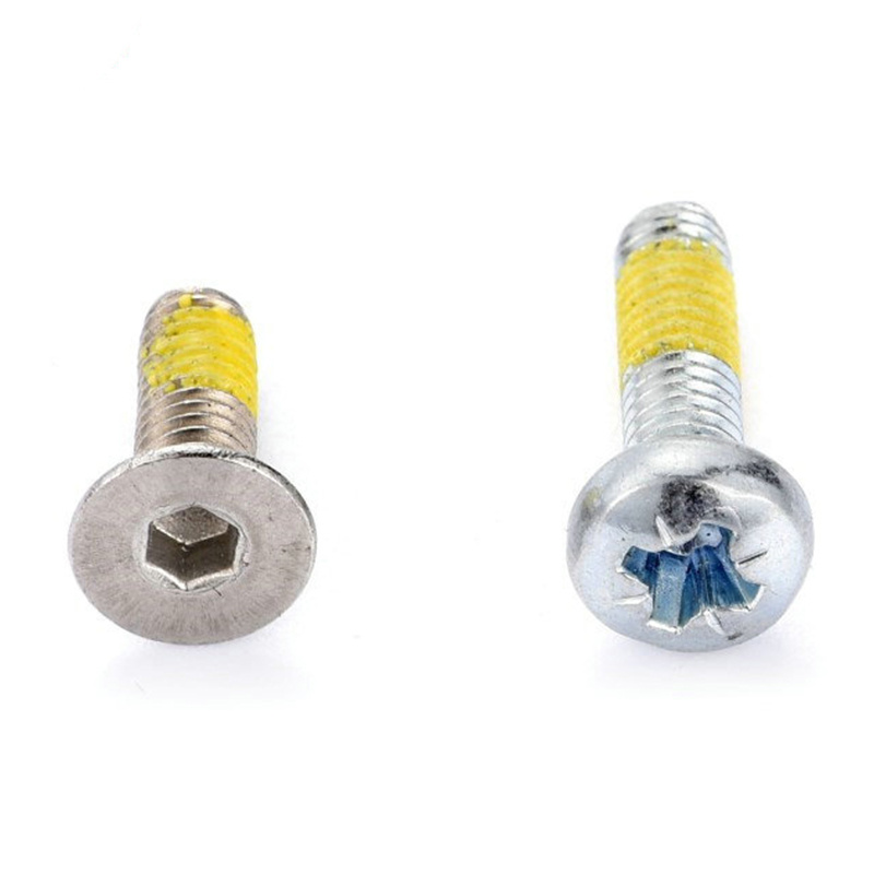 Vite a macchina Torx (esagonale) a testa cilindrica (svasata) con toppa in nylon giallo Vite a macchina Torx (esagonale) a testa cilindrica (svasata) con toppa in nylon giallo