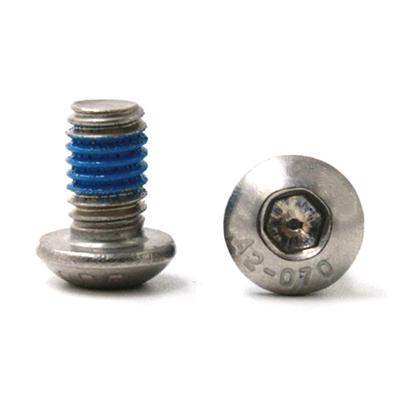 Microvite piccola con presa a testa tonda M2 con toppa in nylon