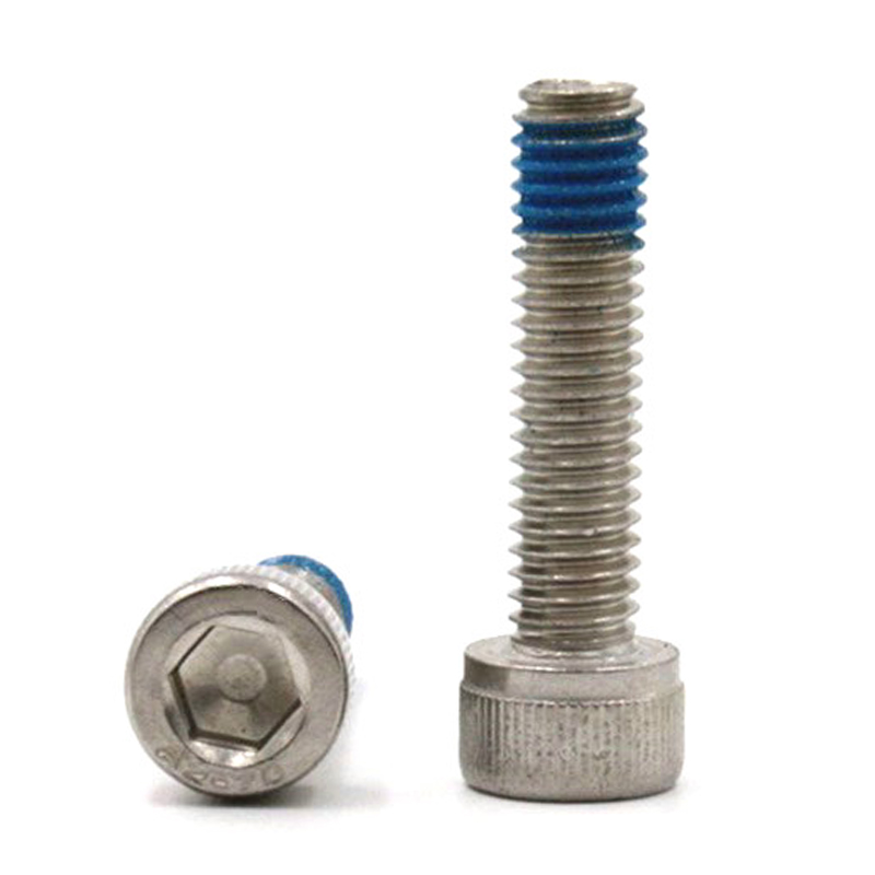 Vite a testa cava esagonale 18-8 in acciaio inox con toppa in nylon Vite a testa cava esagonale 18-8 in acciaio inox con toppa in nylon