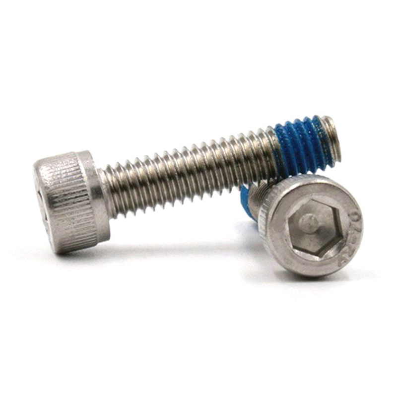 Vite a testa cava esagonale 18-8 in acciaio inox con toppa in nylon Vite a testa cava esagonale 18-8 in acciaio inox con toppa in nylon
