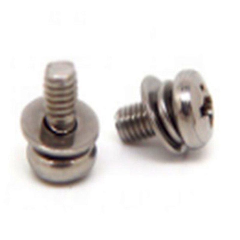 Vite di fissaggio con rondella piana divisa a croce con testa cilindrica per passivazione M3x6mm Vite di fissaggio con rondella piana divisa a croce con testa cilindrica per passivazione M3x6mm