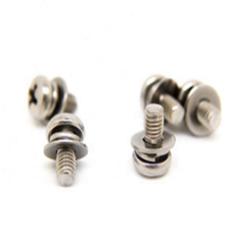 Vite di fissaggio con rondella piana divisa a croce con testa cilindrica per passivazione M3x6mm Vite di fissaggio con rondella piana divisa a croce con testa cilindrica per passivazione M3x6mm