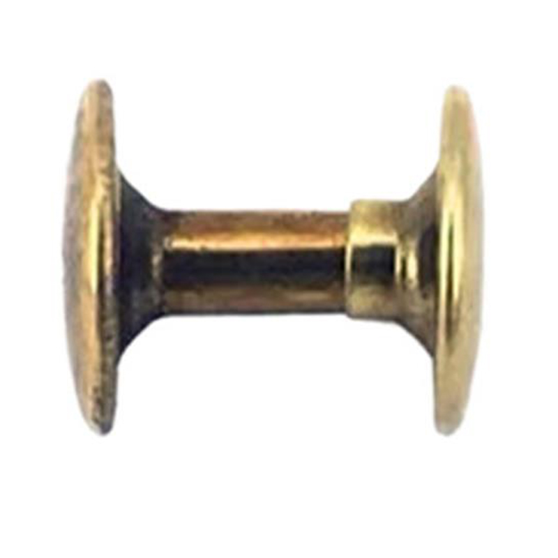 Rivetti doppi laterali in ottone massiccio più lucidi per pelletteria da viaggio Rivetti doppi laterali in ottone massiccio più lucidi per pelletteria da viaggio