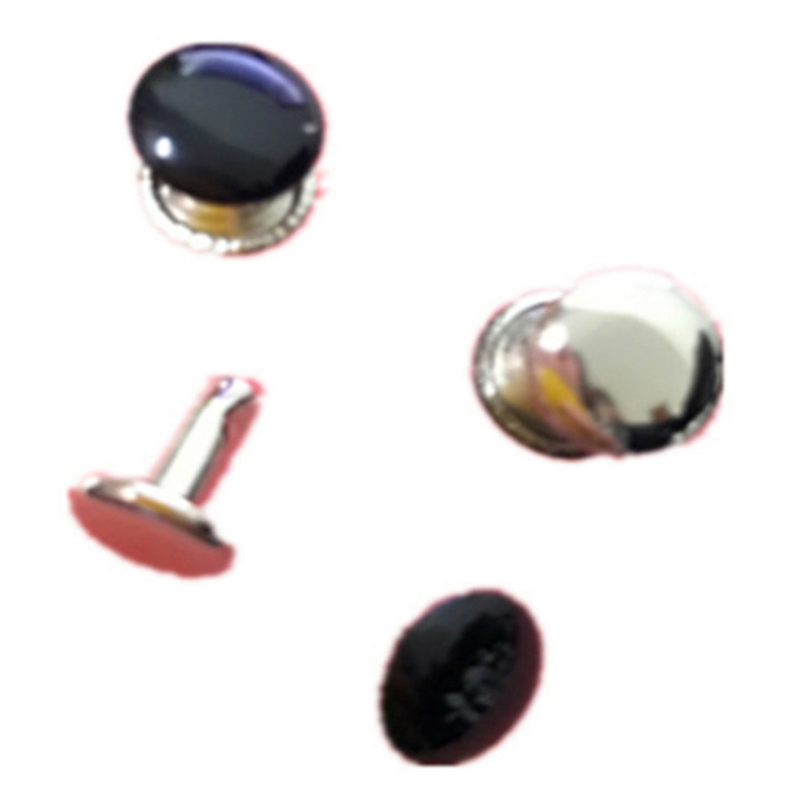 Rivetto doppio lato in ottone con smalto per appendere vestiti e borse Rivetto doppio lato in ottone con smalto per appendere vestiti e borse