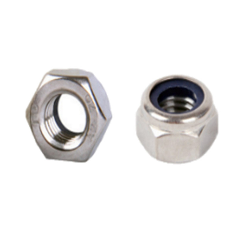 Dado autobloccante con inserto flangia in nylon M3 in acciaio inossidabile Dado autobloccante con inserto flangia in nylon M3 in acciaio inossidabile