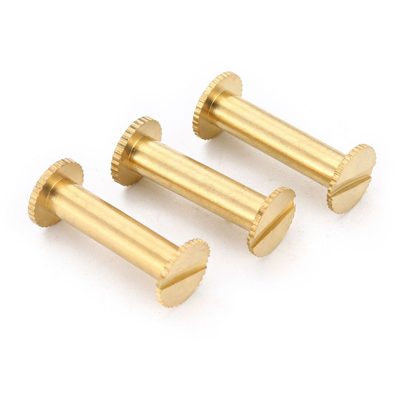 Micro vite per rilegatura con testa zigrinata da 4 mm di nuovo design per menu Micro vite per rilegatura con testa zigrinata da 4 mm di nuovo design per menu