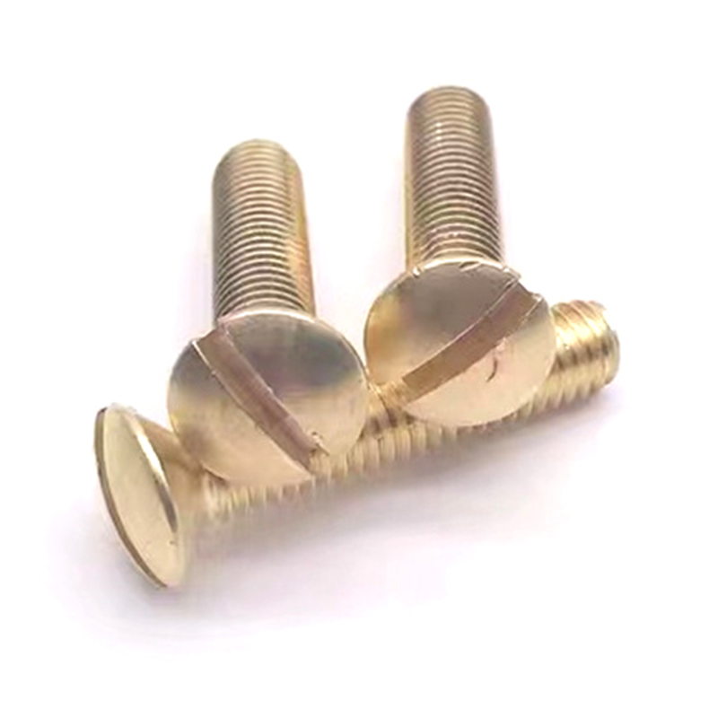 Vite per mobili a testa ovale con filettatura completa M6 in ottone massiccio Vite per mobili a testa ovale con filettatura completa M6 in ottone massiccio