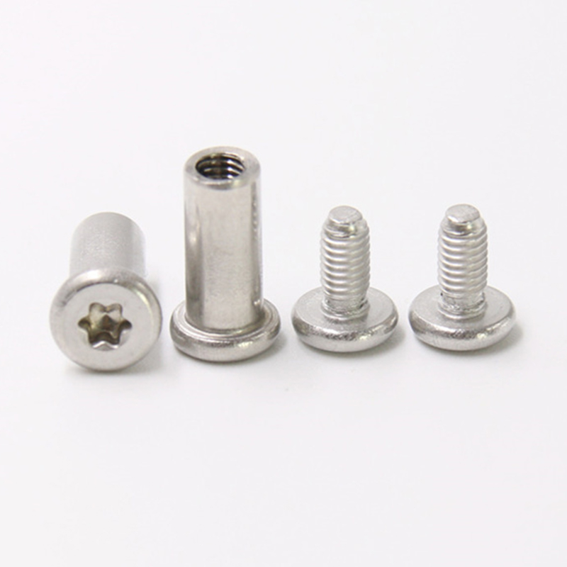 Vite maschio e femmina testa torx m3 in acciaio inox per coltello Vite maschio e femmina testa torx m3 in acciaio inox per coltello