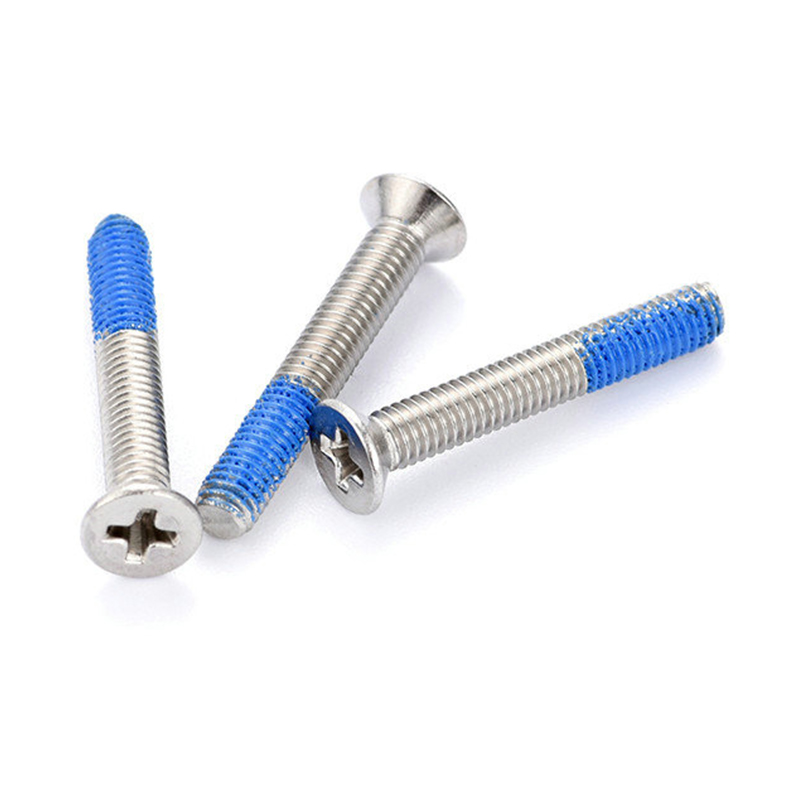 Viti a macchina PH2 a testa svasata in acciaio inossidabile M3 con toppa in nylon Viti a macchina PH2 a testa svasata in acciaio inossidabile M3 con toppa in nylon