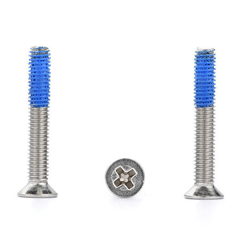 Viti a macchina PH2 a testa svasata in acciaio inossidabile M3 con toppa in nylon