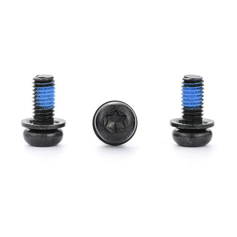 Vite torx tripla nera a testa tonda con toppa in nylon Vite torx tripla nera a testa tonda con toppa in nylon
